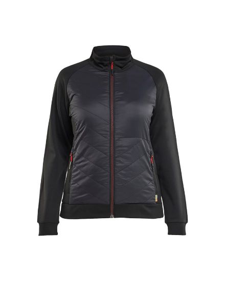 Afbeeldingen van BLÅKLÄDER Hybride sweatshirt dames 3419 zwart/rood XL