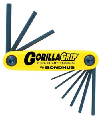 Afbeeldingen van BONDHUS Opvouwbare inbussleutelset GORILLAGRIP 5/64"-¼" 