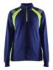 Afbeeldingen van BLÅKLÄDER Sweater dames met halve rits Visible 3403 marineblauw/High Vis geel S