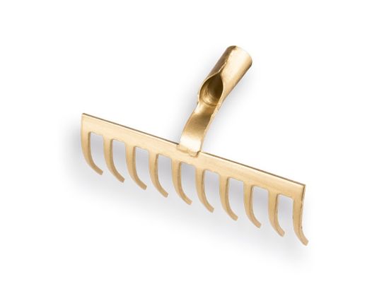 Afbeeldingen van OFFNER Tuinhark met open dul 10-tands gebogen zonder steel