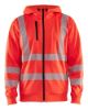 Afbeeldingen van BLÅKLÄDER Hoodie met rits 3565 High Vis rood 3XL