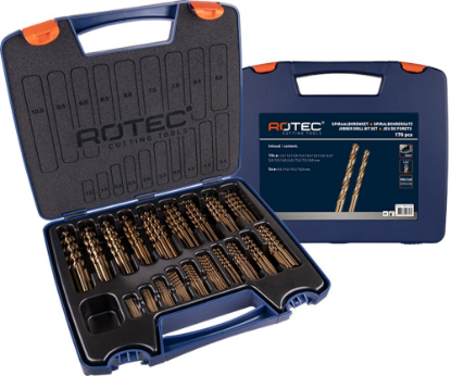 Afbeeldingen van ROTEC Metaalborenset 111 DIN338 type N 170-delig 1-10MM ABS