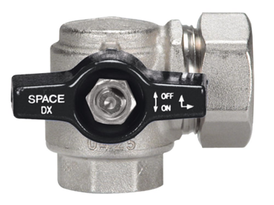 Afbeeldingen van Kogelkraan ½" SPACE BI/BI 10B 90gr zwart