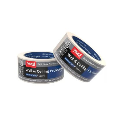 Afbeeldingen van BEOROL Schilderstape professional 70°C crèmewit 48MM 50M