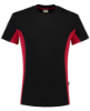 Afbeeldingen van TRICORP T-shirt bi-colour met borstzak 102002 zwart/rood S