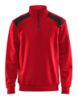 Afbeeldingen van BLÅKLÄDER Sweatshirt bi-colour met halve rits 3353 rood/zwart L