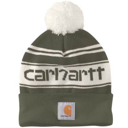 Afbeeldingen van CARHARTT Muts ribgebreid met logo 105168 abborvitae onesize