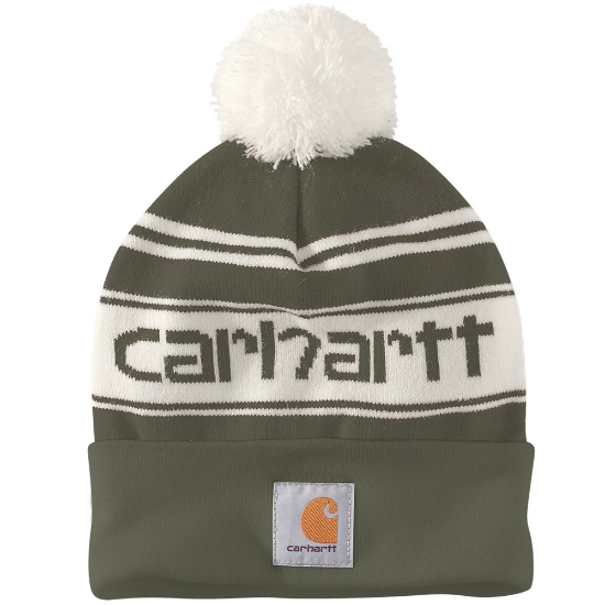 Afbeeldingen van CARHARTT Muts ribgebreid met logo 105168 abborvitae onesize