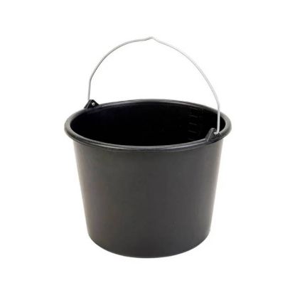 Afbeeldingen van GRIPLINE Bouwemmer 12L zwart met hengsel