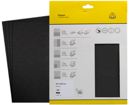 Afbeeldingen van Schuurpapiervel PS11A waterbestendig 230X280MM K240 in DIY verpakking