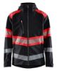 Afbeeldingen van BLÅKLÄDER Softshell jack 4494 zwart/High Vis rood S
