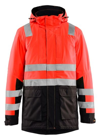 Afbeeldingen van BLÅKLÄDER Winterparka 4495 High Vis rood/zwart 2XL