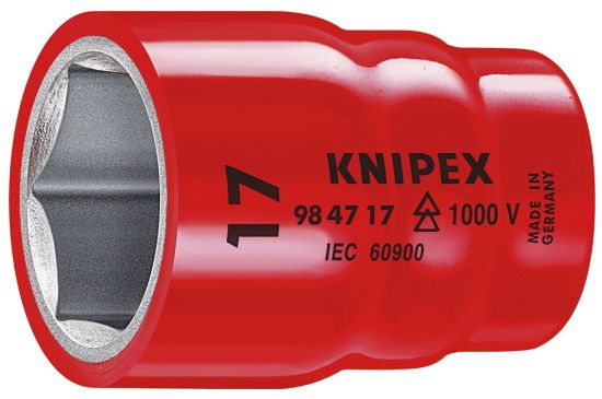 Afbeeldingen van KNIPEX Inzetsteeksleutel ½" 984717 DIN60900 17MM