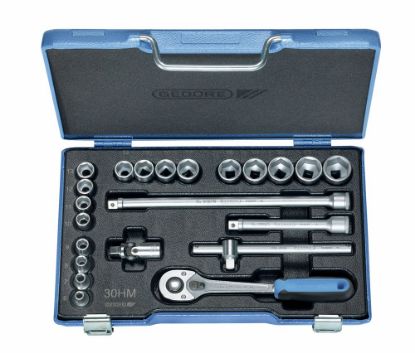 Afbeeldingen van GEDORE Dopsleutelset ⅜" 30 HMU-10 zeskant 6-22MM 22x