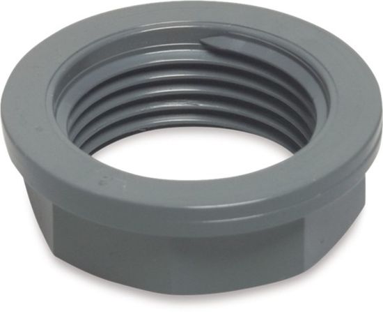 Afbeeldingen van VDL Opsluit moer PVC-U grijs 2.½" binnendraad