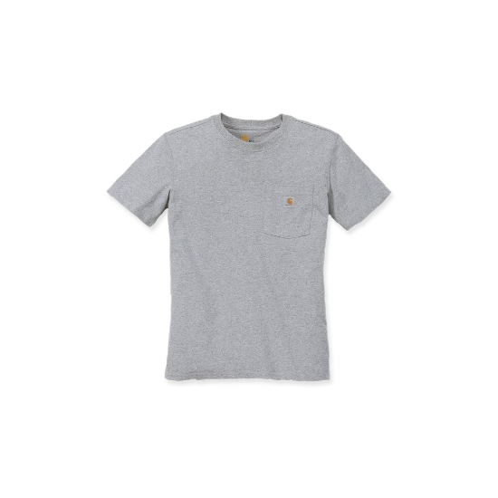 Afbeeldingen van CARHARTT T-shirt workwear met zak dames 103067 heather grey L