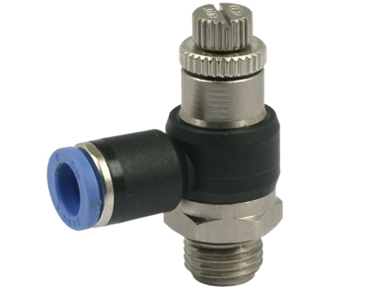Afbeeldingen van Snelheidsregelcilinder 90° PIF 4MM M5