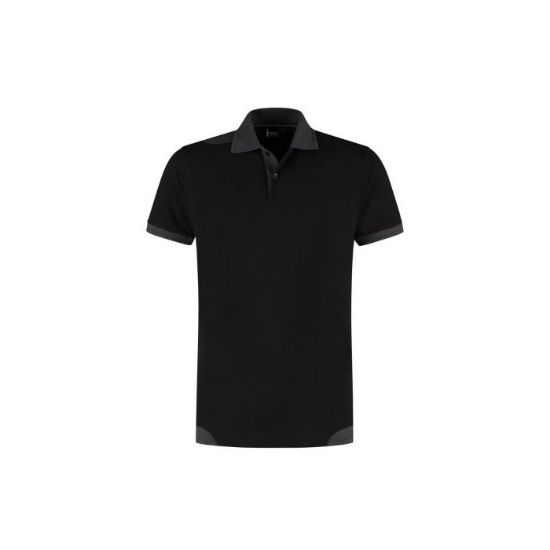 Afbeeldingen van IMAGE Poloshirt bicolour Semi SlimFit Parker 11011 zwart/grijs S