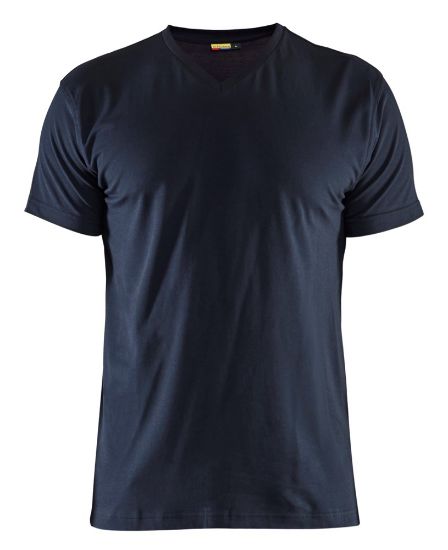 Afbeeldingen van BLÅKLÄDER T-shirt V-hals 3360 donker marineblauw M