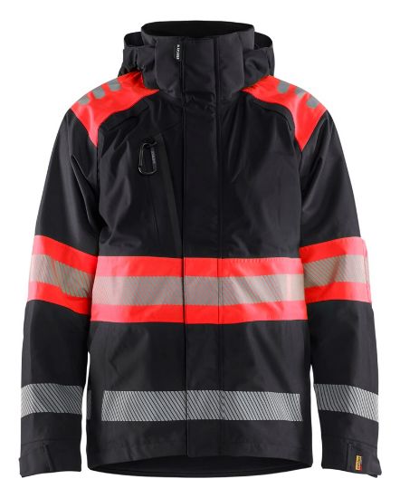 Afbeeldingen van BLÅKLÄDER Shelljack 4420 zwart/High Vis rood S
