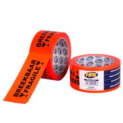 Afbeeldingen van HPX Verpakkingstape breekbaar/fragile 50MM 66M
