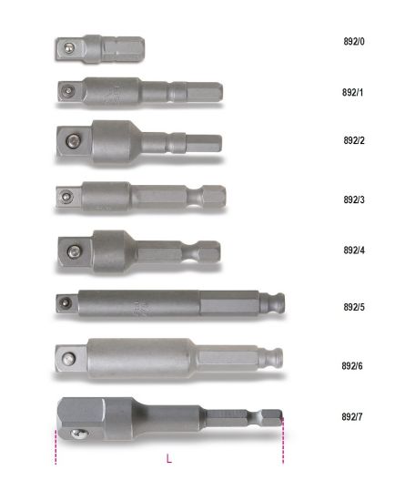 Afbeeldingen van BETA Dophouder ¼" > ¼" 50MM 892/3