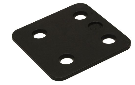 Afbeeldingen van GEBR. BODEGRAVEN Drukplaat KS zonder sleuf zwart 3MM 70X70MM