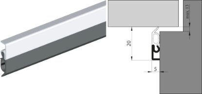 Afbeeldingen van KELFORT Tochtprofiel opbouw aluminium