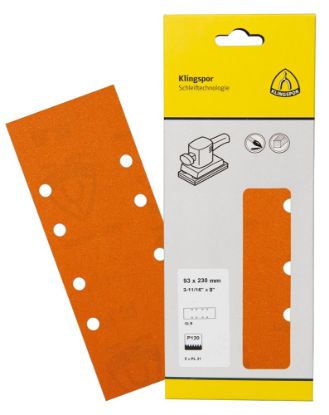 Afbeeldingen van Schuurpapiervel PL31B 93X230MM K120 stansvorm GL9 in DIY verpakking