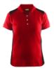 Afbeeldingen van BLÅKLÄDER Poloshirt piqué dames 3390 rood/zwart S