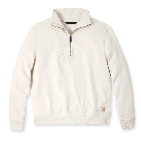 Afbeeldingen van CARHARTT Sweatshirt halve-rits Fiber-serie dames 106451 oat milk M