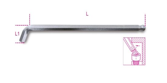 Afbeeldingen van BETA Haakse stiftsleutel zeskant 110° 96BPA 1,5