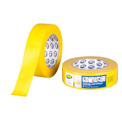Afbeeldingen van Afplakband Masking 4300 Stucco geel 36MM 50M