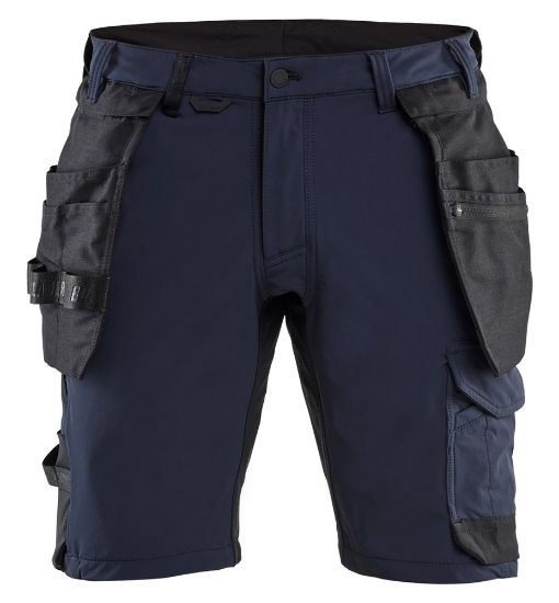 Afbeeldingen van BLÅKLÄDER Short met 4-weg stretch 1702 donker marineblauw/zwart C52