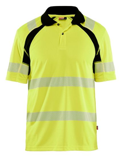 Afbeeldingen van BLÅKLÄDER Poloshirt UV 3595 High Vis geel/zwart L