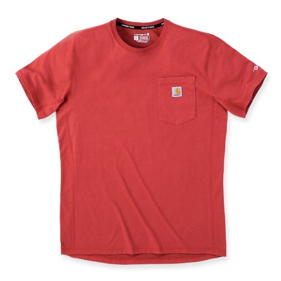 Afbeeldingen van CARHARTT T-shirt Force Flex Pocket 104616 red barn heather L