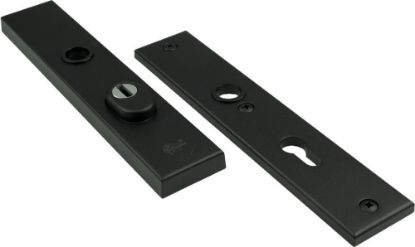 Afbeeldingen van OXLOC Veiligheidslangschild kerntrekbeveiliging + profielcilinder recht zwart