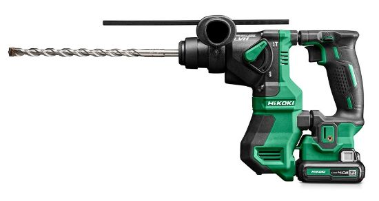 Afbeeldingen van HIKOKI Accu boorhamer DH12DDWHZ SDS-Plus 12V BL 12J RFC AUTOSTOP 2x 4,0Ah in HSC II