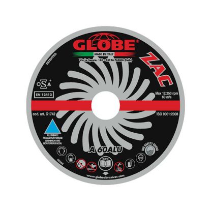 Afbeeldingen van GLOBE Doorslijpschijf G1742 ALU A-60-ALU ZAC 125X1,3X22,2MM