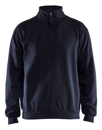Afbeeldingen van BLÅKLÄDER Sweatshirt met halve rits 3587 donker marineblauw M