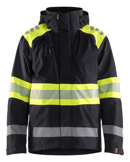 Afbeeldingen van BLÅKLÄDER Shelljack 4420 zwart/High Vis geel 2XL