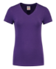 Afbeeldingen van TRICORP T-shirt V-hals Slim-Fit dames 101008 paars 2XL
