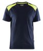 Afbeeldingen van BLÅKLÄDER T-shirt bi-colour 3379 donker marineblauw/High Vis geel L
