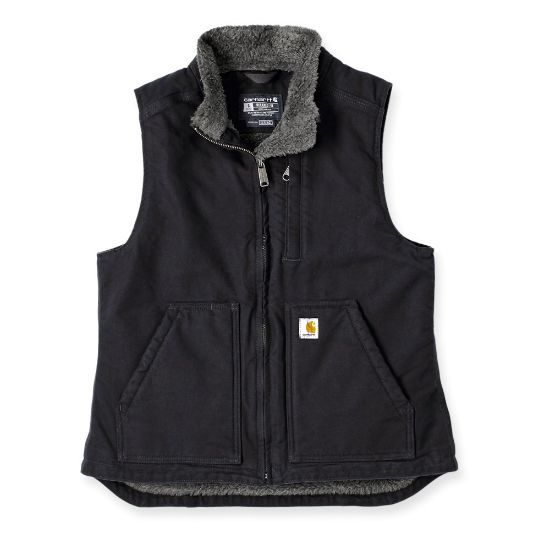 Afbeeldingen van CARHARTT Vest Sherpa lined mock neck dames 104224 zwart M