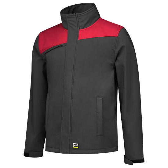 Afbeeldingen van TRICORP Softshell bi-colour Naden 402021 donkergrijs/rood 6XL