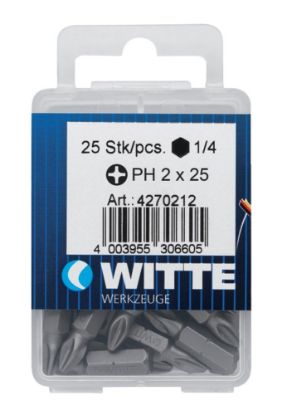 Afbeeldingen van WITTE Bitset ¼" 15x PH3 25MM