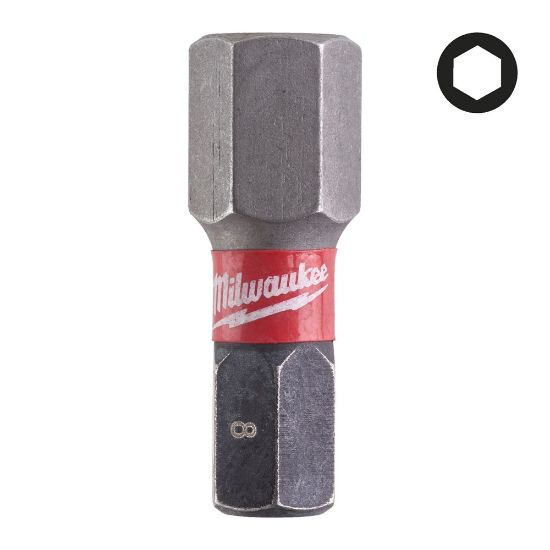 Afbeeldingen van MILWAUKEE Schroefbit SHOCKWAVE inbus 8X25MM 2x