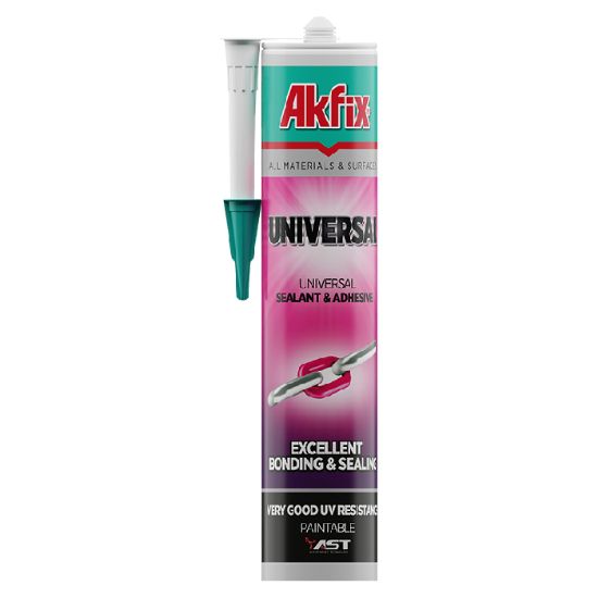 Afbeeldingen van AKFIX Hybrikit Universal AST MS polymeer zwart 290ML