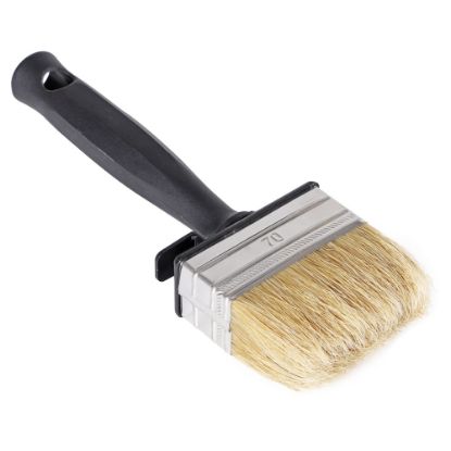 Afbeeldingen van COPENHAGEN PRO Wegwerp blokwitter wit Chinees varkenshaar met kunststof steel 3X7CM