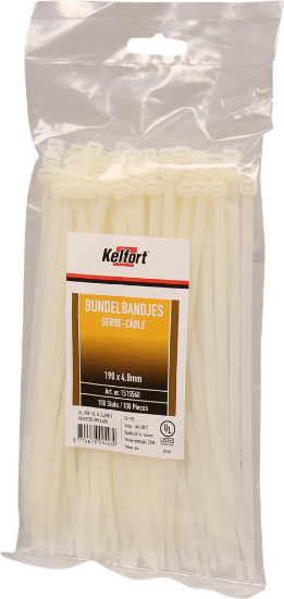 Afbeeldingen van KELFORT Bundelbandjes nylon transparant 190X4,8MM